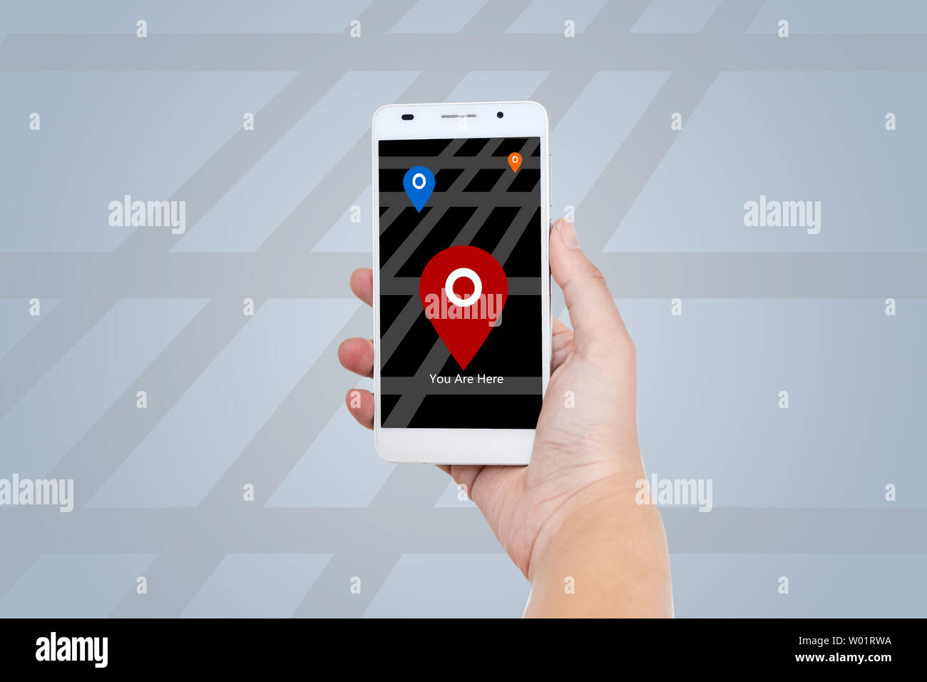 App Map Gps Navigation Concept Creative Diagram Stock Photo Alamy
