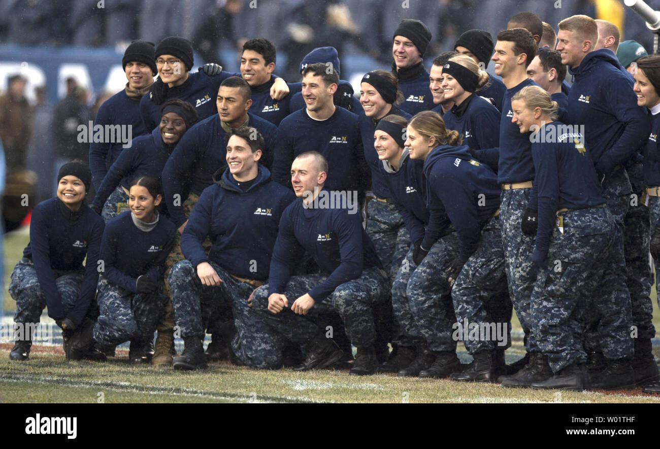 Cadet lineup during the opening ceremony at 114th Annual ArmyNavy Game