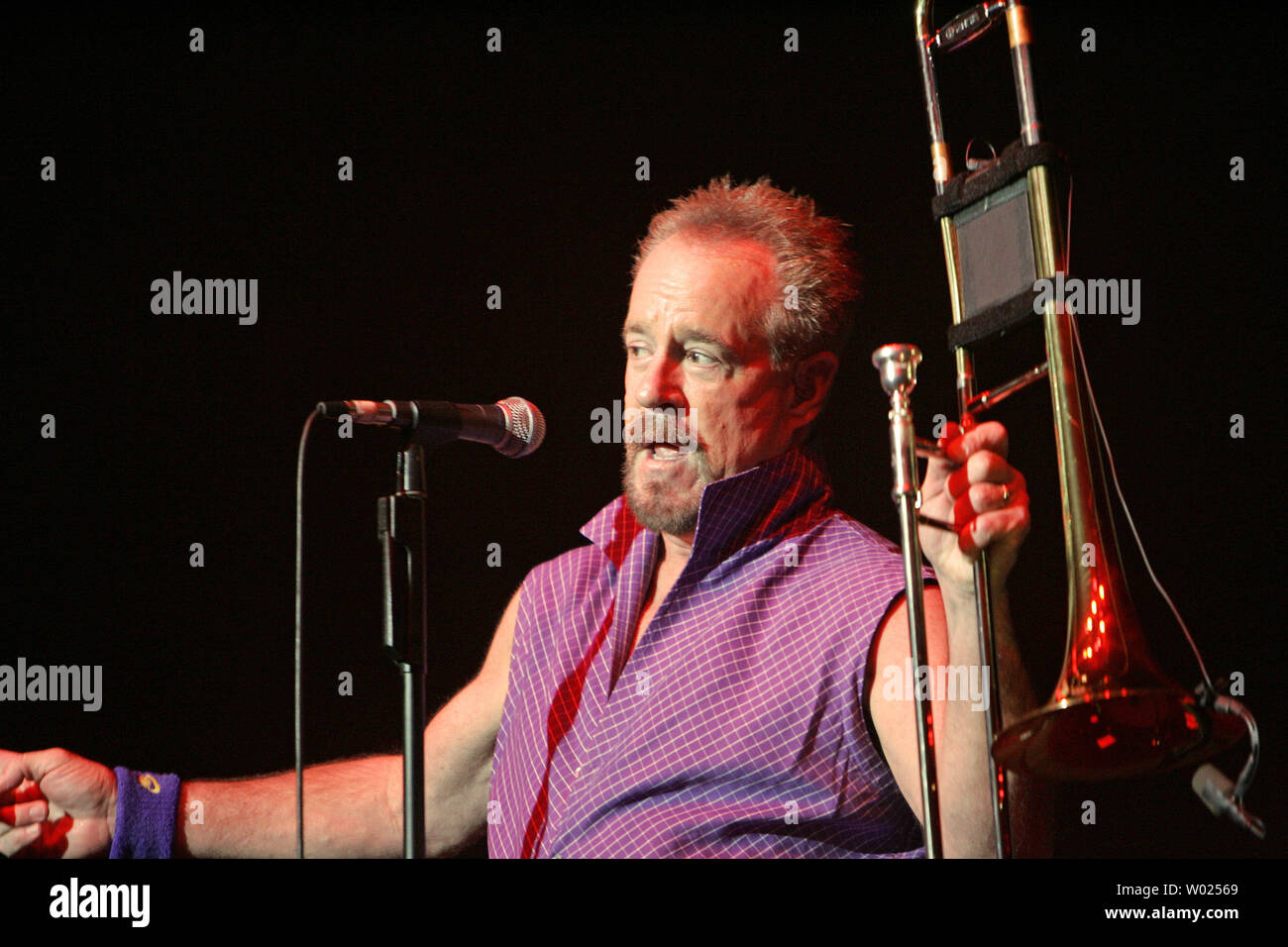 James Pankow of the rock group Chicago appears in concert at the