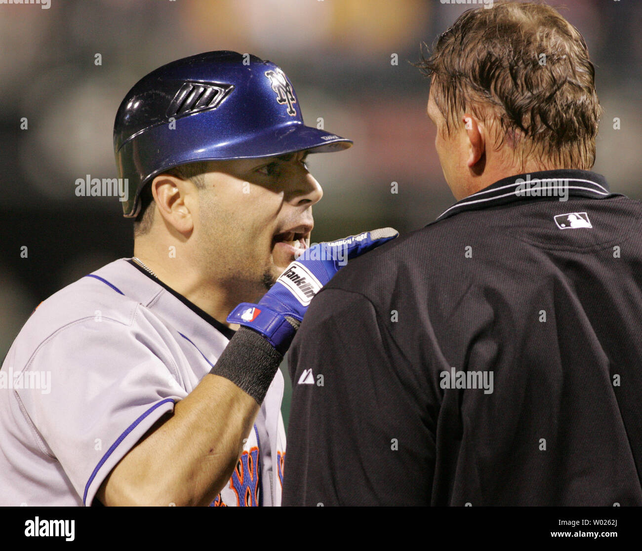 New York Mets David Wright and teammate Paul Lo Duca smile after Wright hit  16 home runs in the first round of the Home Run Derby at PNC Park in  Pittsburgh, Pennsylvania