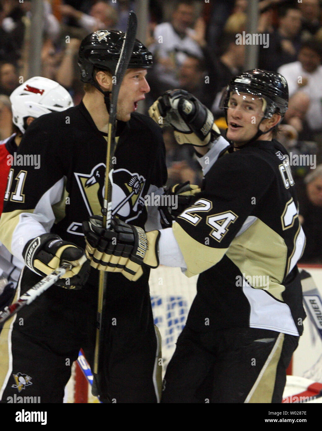 Pittsburgh Penguins Jordan Staal (11) and Matt Cooke (24