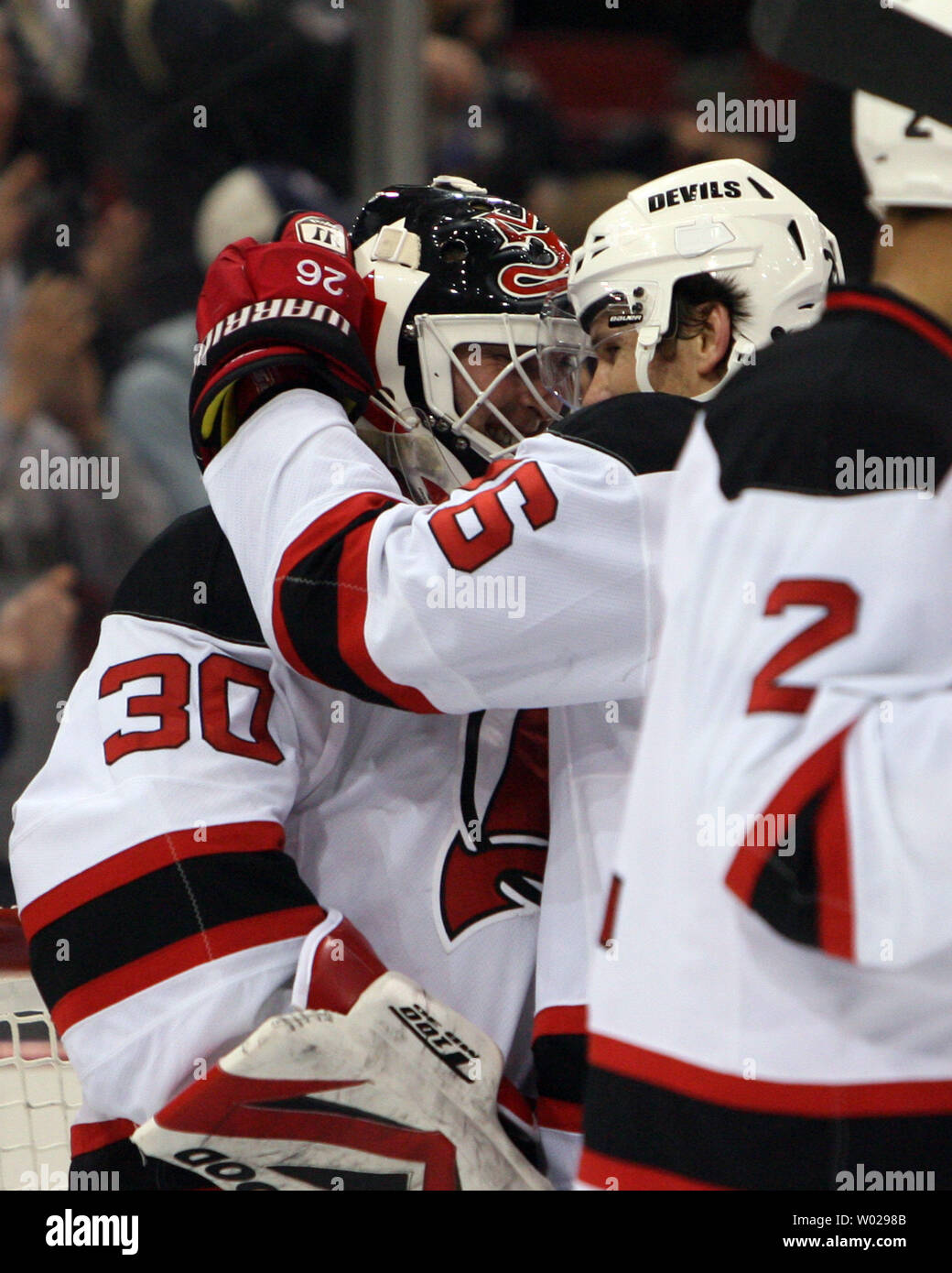 New Jersey Devils goalie Martin Brodeur (30) during the NHL game between  the New Jersey Devils and the Carolina Hurricanes Stock Photo - Alamy