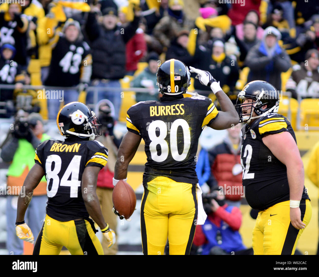 Plaxico Burress helps Steelers get into the end zone before halftime - NBC  Sports