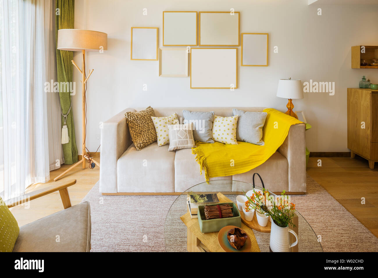 Interior of living room in villa Stock Photo - Alamy