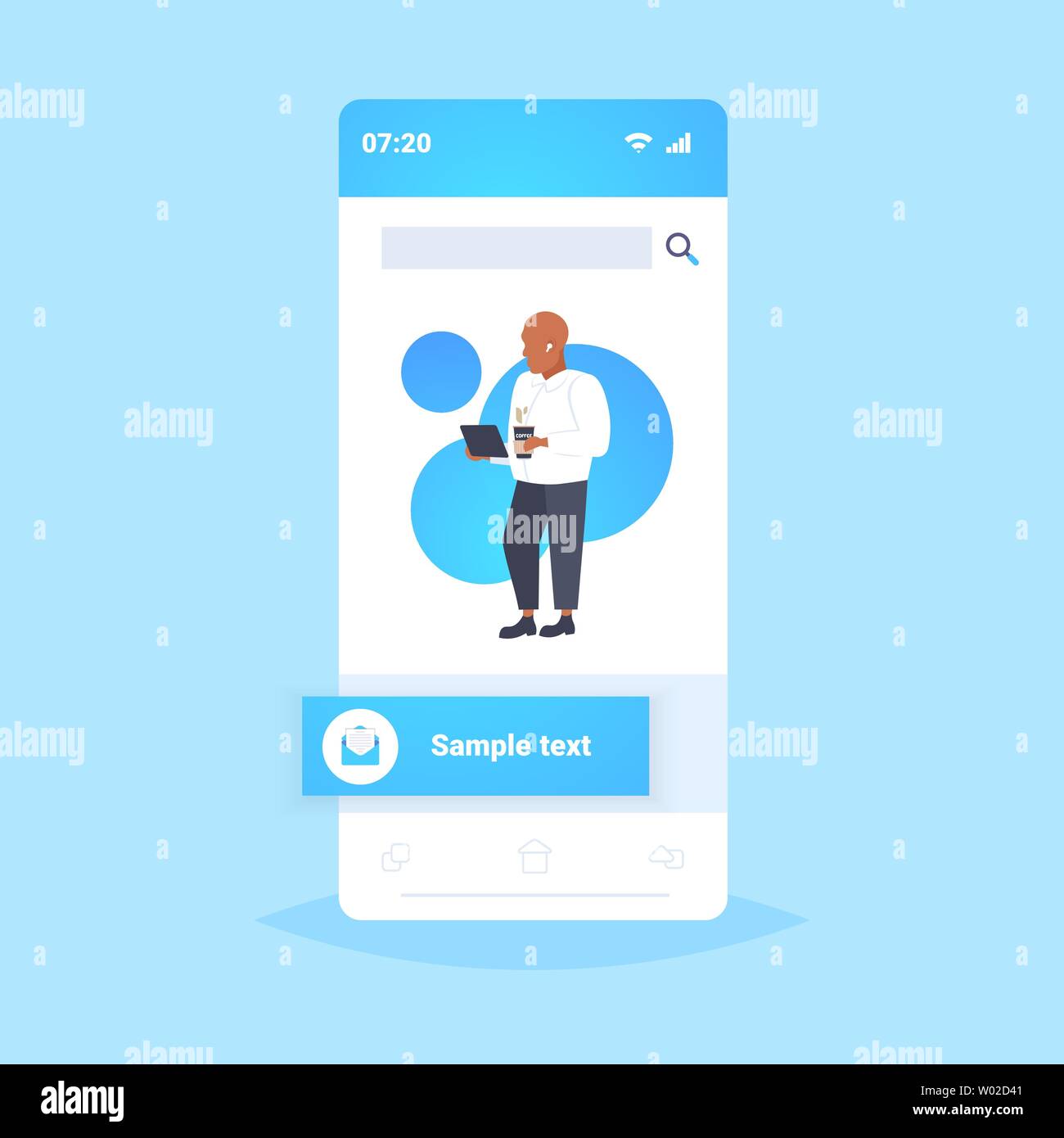 Man using pc mobile office Stock Vector Images Alamy Man using pc mobile office Stock Vector Images Alamy