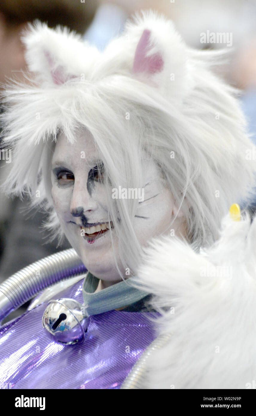 Attendees to Tekko, a Japanese Pop Culture festival dress up in their favorite characters at the David Lawrence Convention Center in Pittsburgh on April 6, 2018.   Photo by Archie Carpenter/UPI Stock Photo