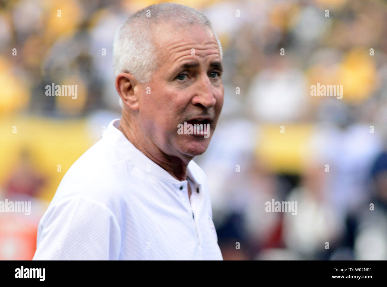 Pittsburgh Steelers Special Teams Coordinator Danny Smith during the second half of the 16-6 preseason win against the Tennessee Titans at Heinz Field in Pittsburgh on August 25, 2018. Photo by Archie Carpenter/UPI Stock Photo