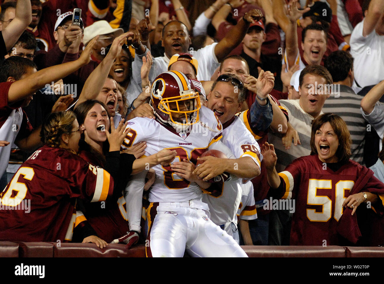 Washington Redskins Santana Moss (89) celebrates with Jabar