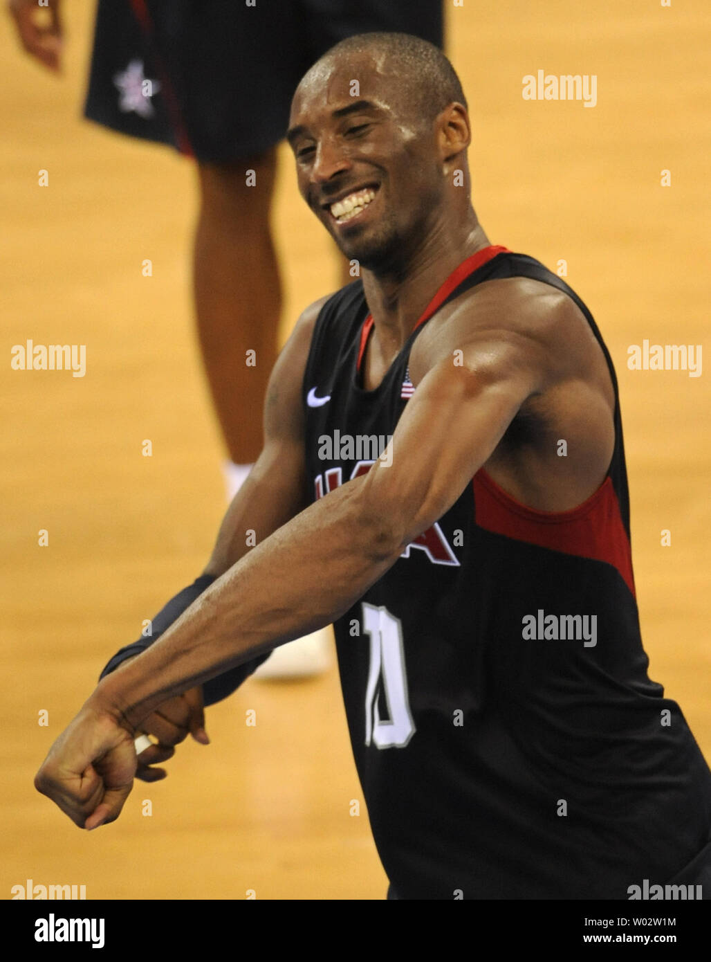 Team Usa S Kobe Bryant Jubilates At The End Of The Game As They Beat Spain 118 107 To Win The Gold Medal At The Olympic Basketball Gymnasium August 24 08 At The Summer