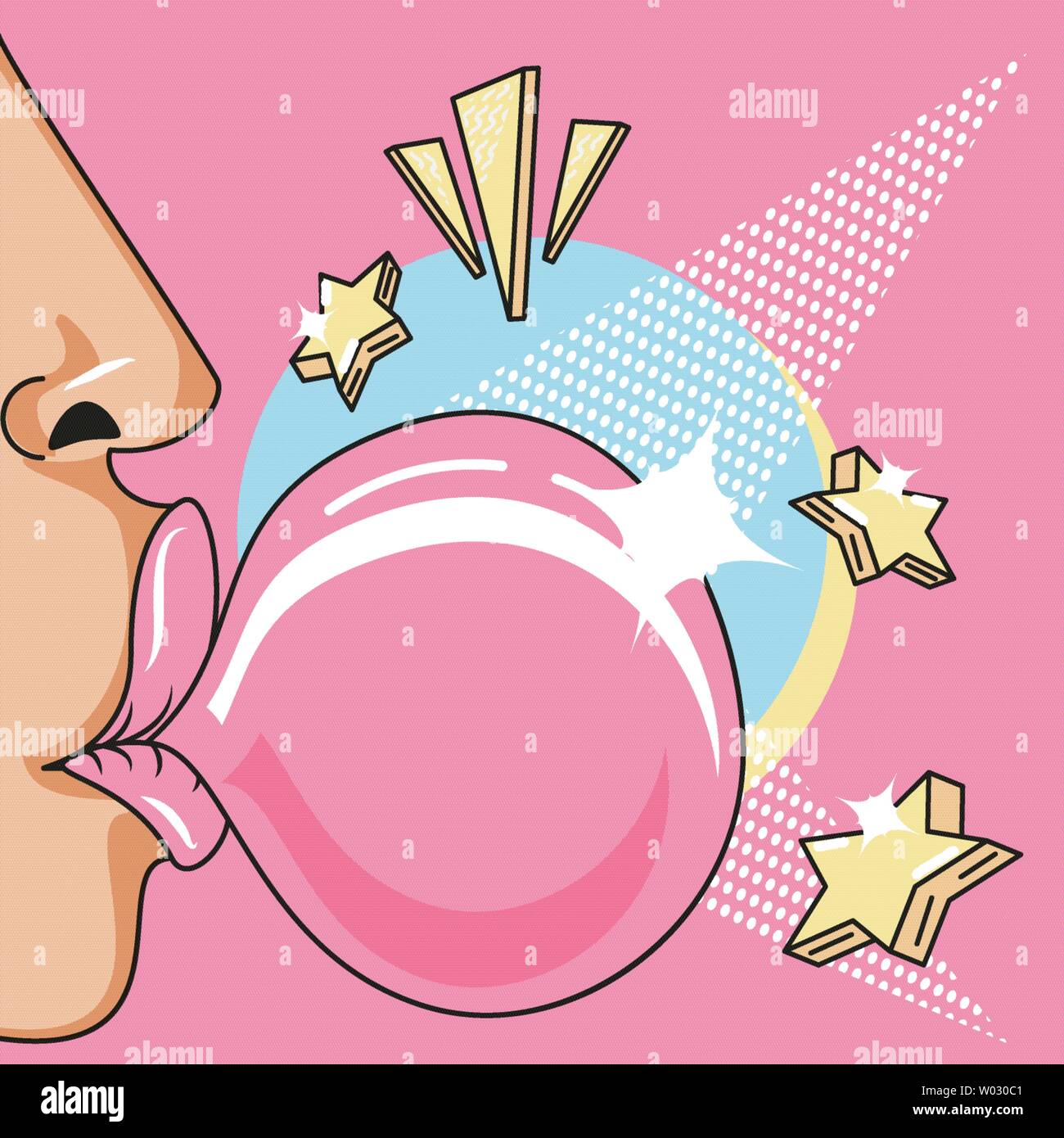 90s style bubble gum design, Vintage retro fashion culture funky and  decoration theme Vector illustration Stock Vector Image & Art - Alamy