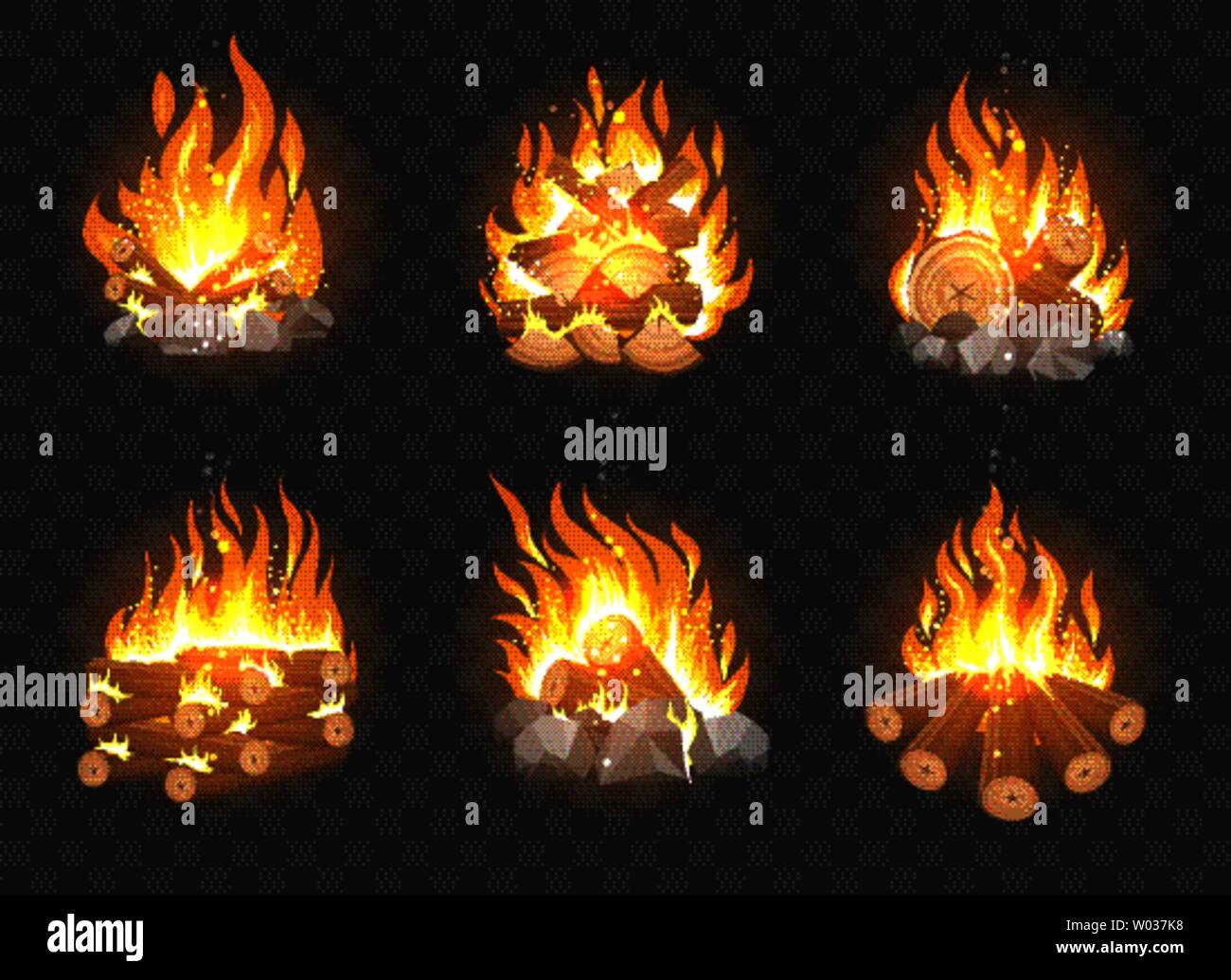 Campfire glow Stock Vector Images Alamy