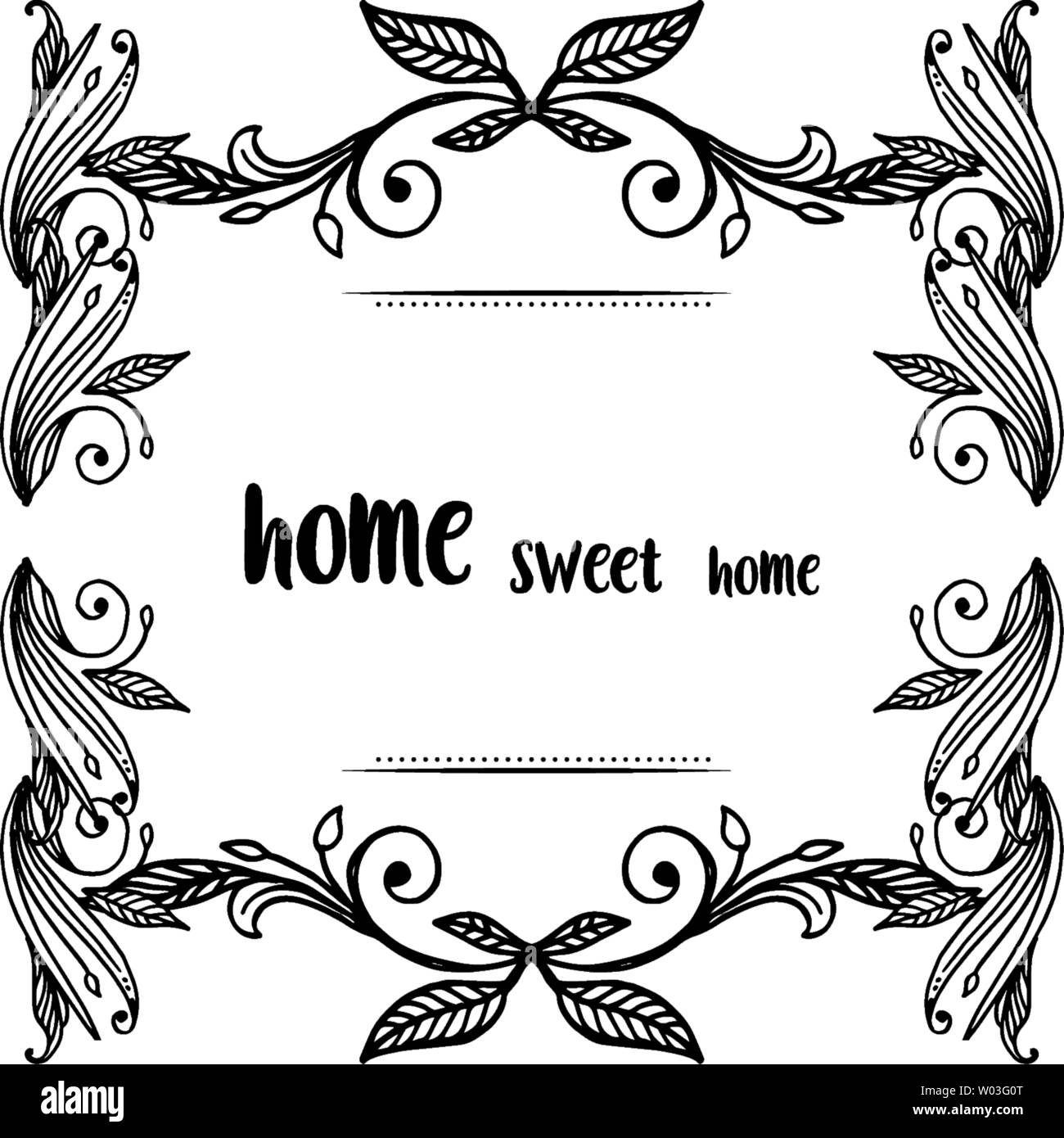 Vector illustration design flower frame for decoration modern home ...