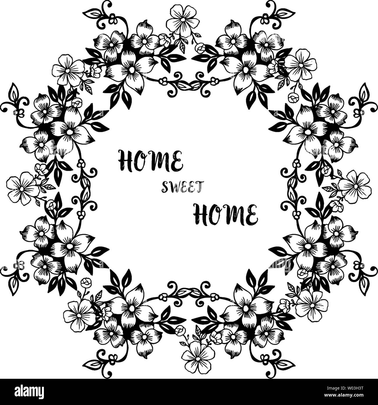 Vector illustration design flower frame for decoration modern home ...