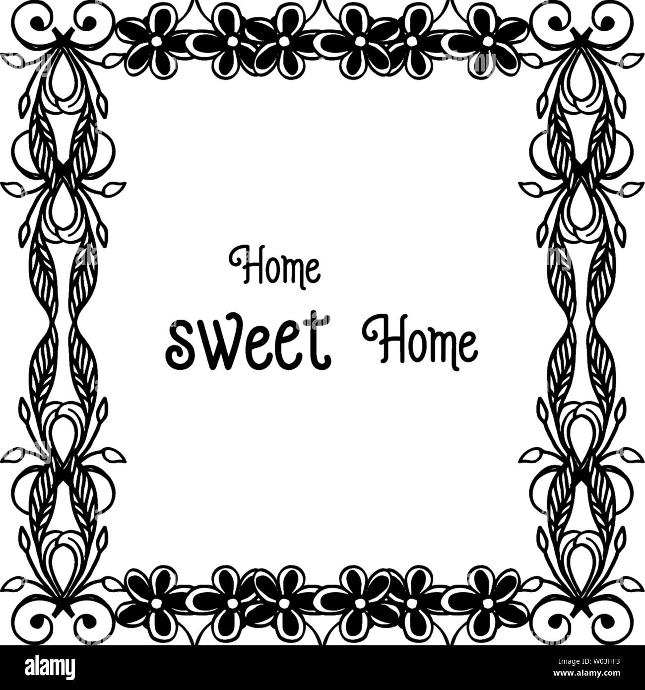 Vector illustration design flower frame for decoration modern home ...