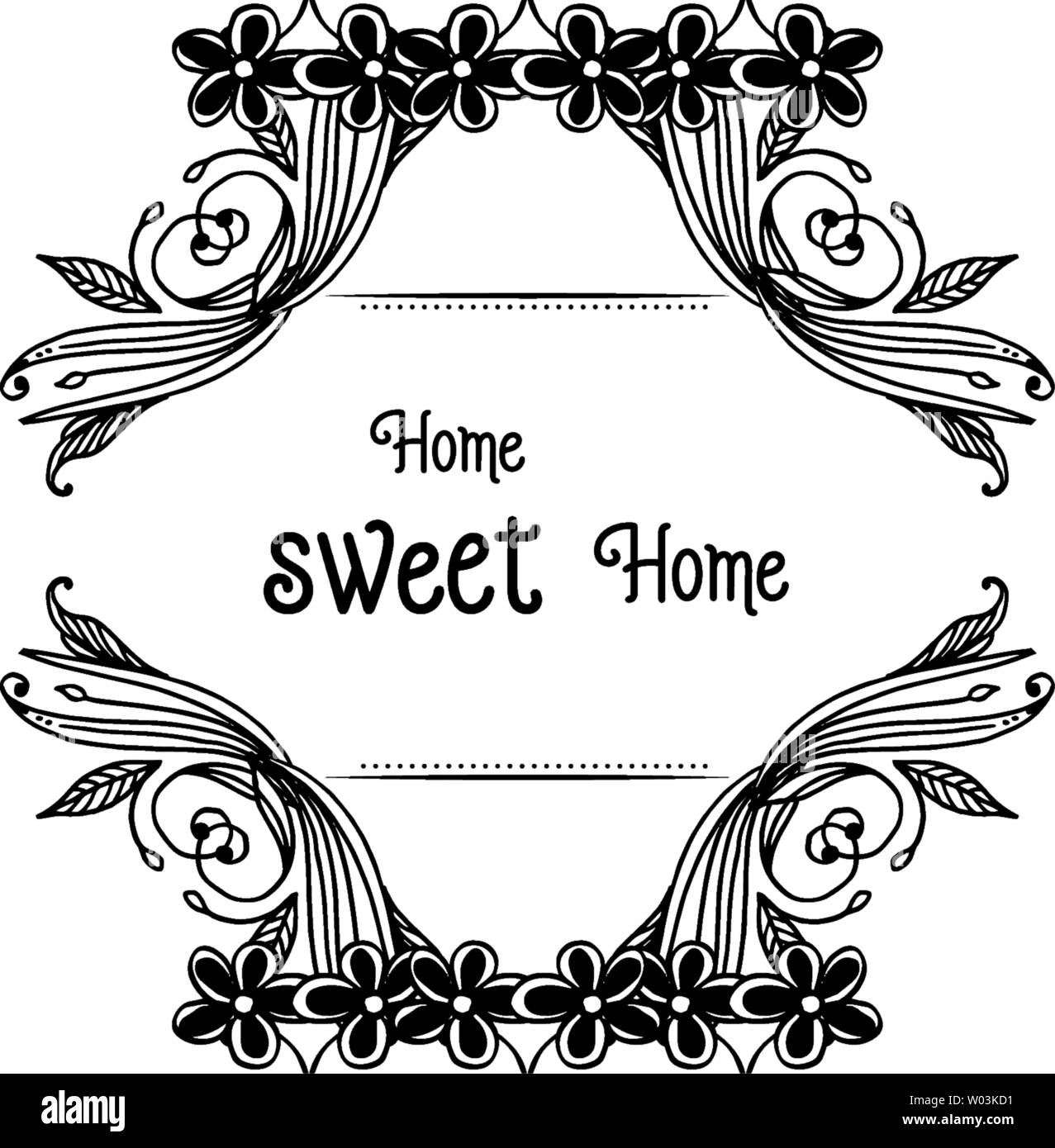 Vector illustration various pattern flower frame for decoration home ...