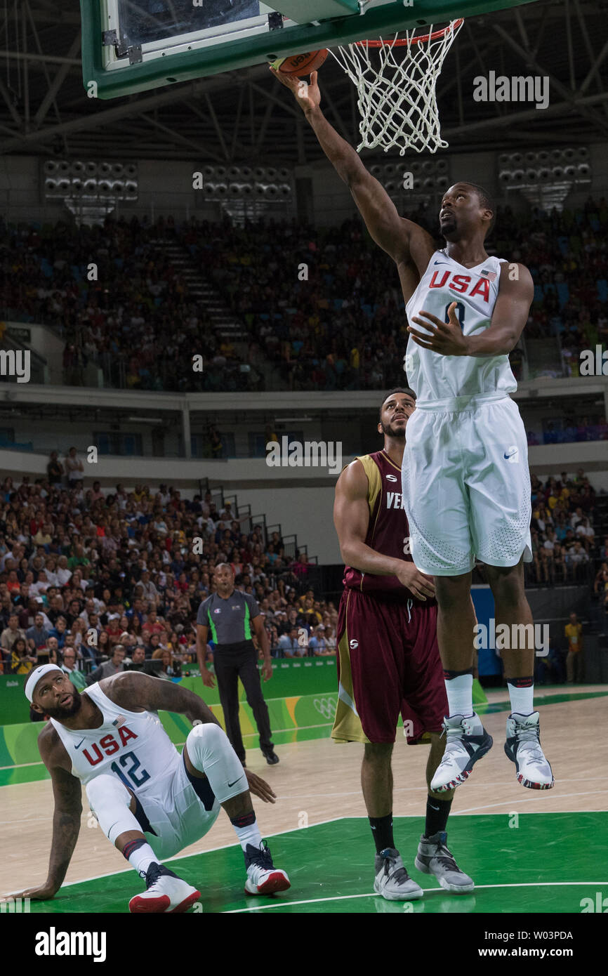 United States Forward Harrison Barnes 8 Easily Scores During Basketball Competition At The Rio Olympic Games At The Carioca Arena 1 In Rio De Janeiro Brazil August 8 16 The Usa Team