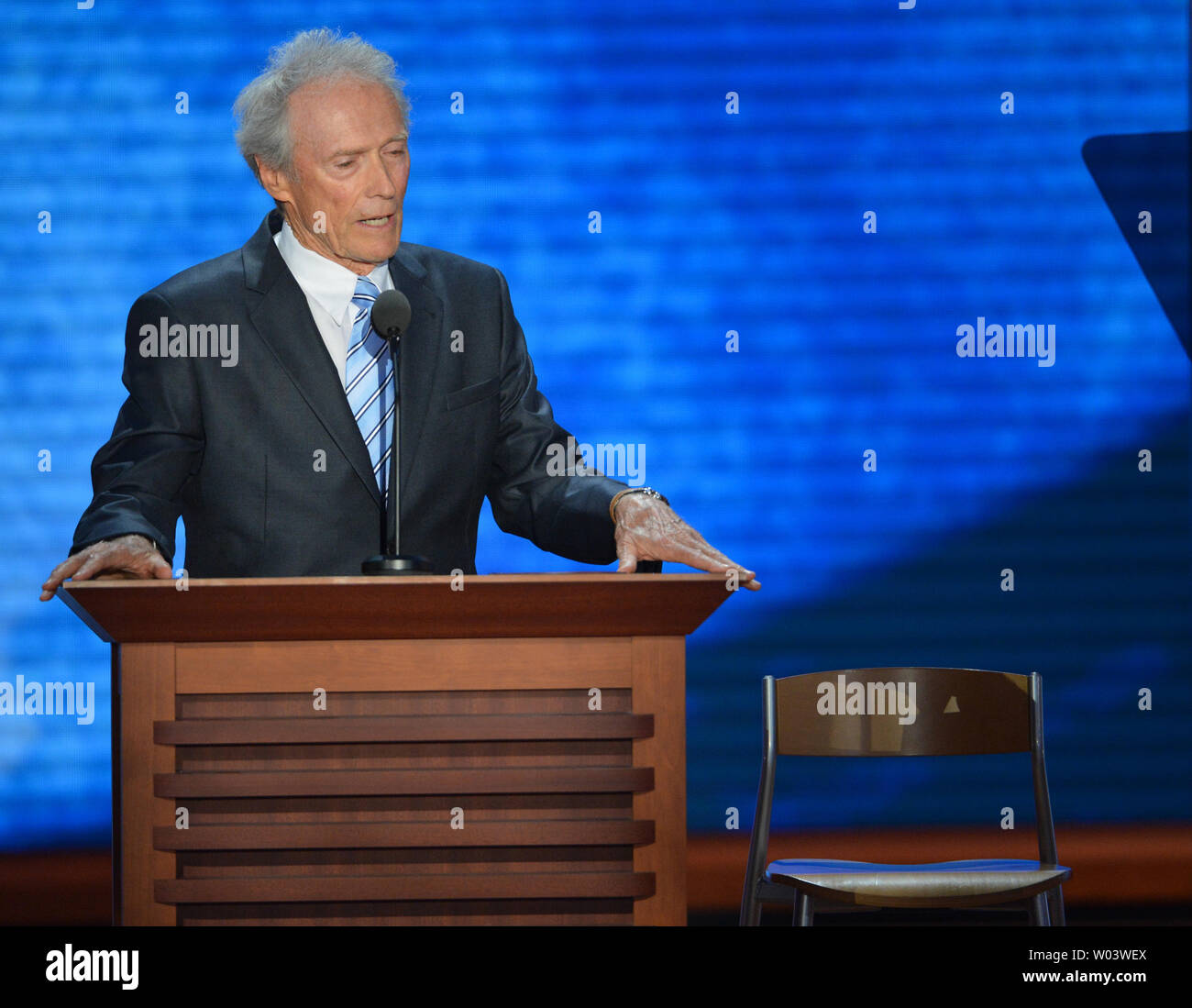 Actor And Director Clint Eastwood Pretends To Interview President