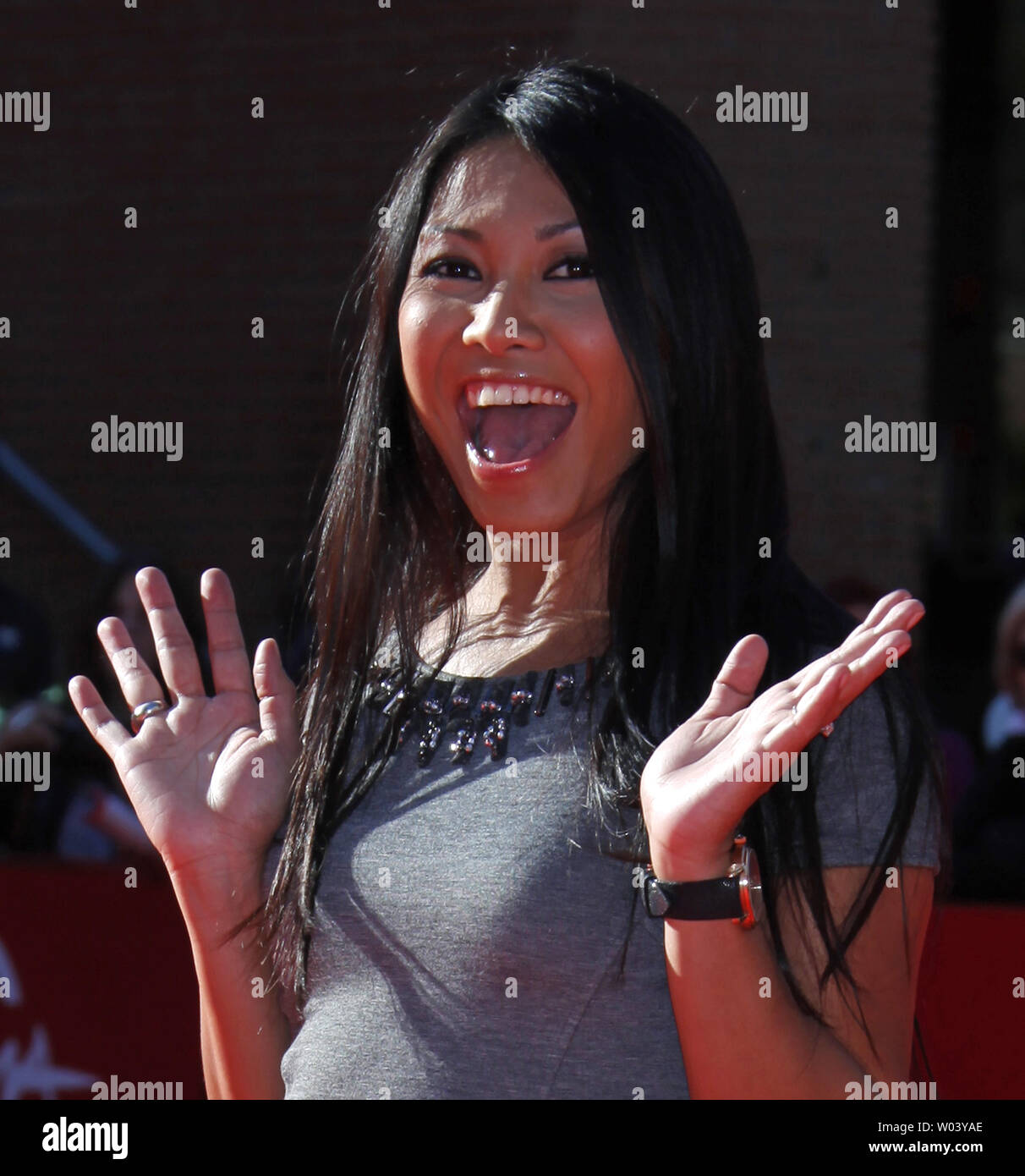 Anggun arrives on the red carpet during the 4th Rome International Film Festival in Rome on October 16, 2009.   UPI Photo/David Silpa Stock Photo