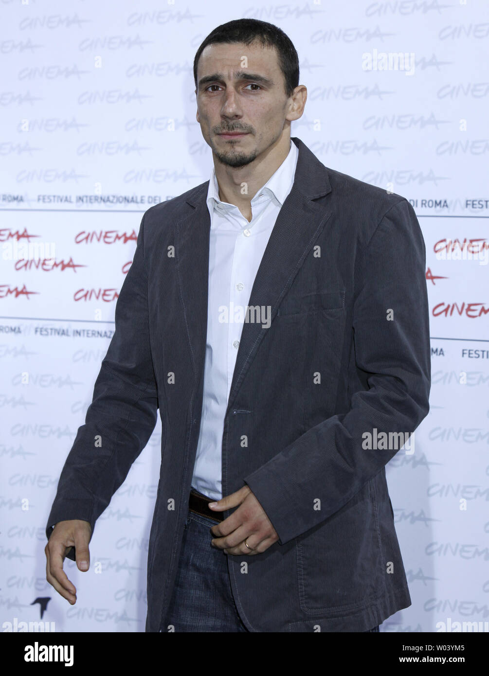Alessandro Angelini arrives at a photocall for the film 'Alza la testa (Raise Your Head)' during the 4th Rome International Film Festival in Rome on October 18, 2009.   UPI Photo/David Silpa Stock Photo