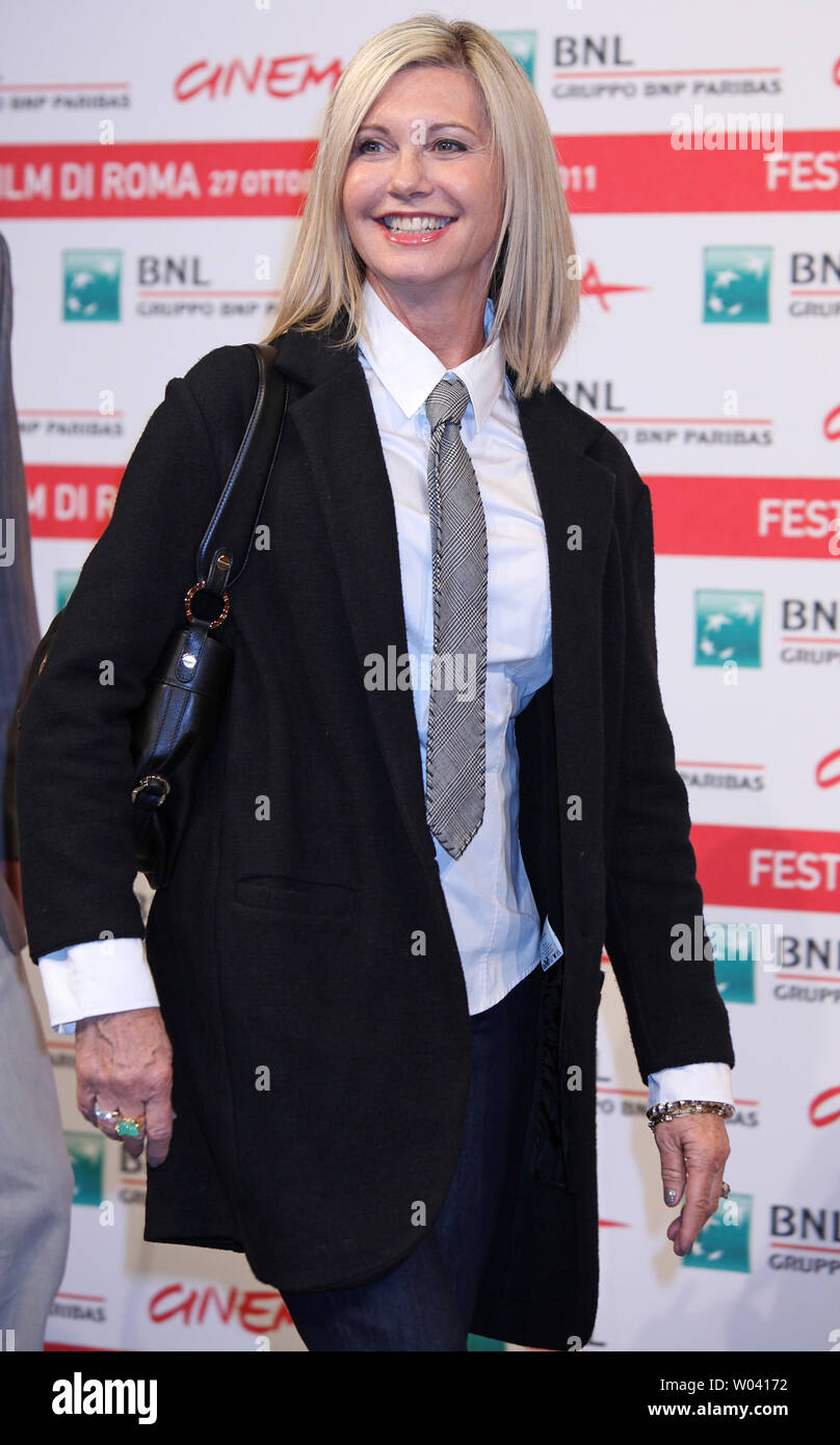 Olivia Newton-John arrives at a photocall for the film 'A Few Best Men' during the 6th Rome International Film Festival in Rome on October 28, 2011.   UPI/David Silpa Stock Photo