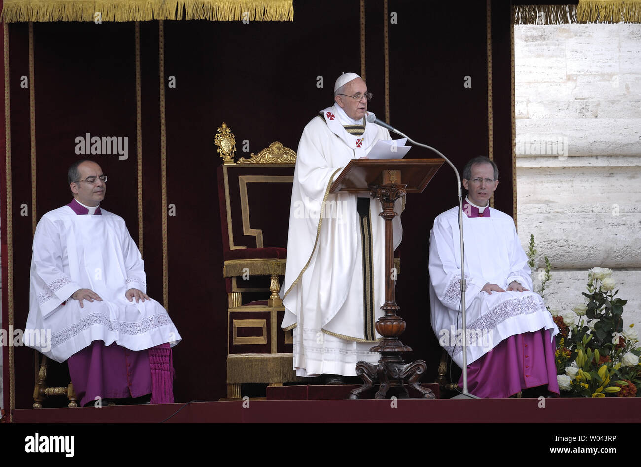 Pope Francis celebrates his inauguration mass at at the Vatican on ...