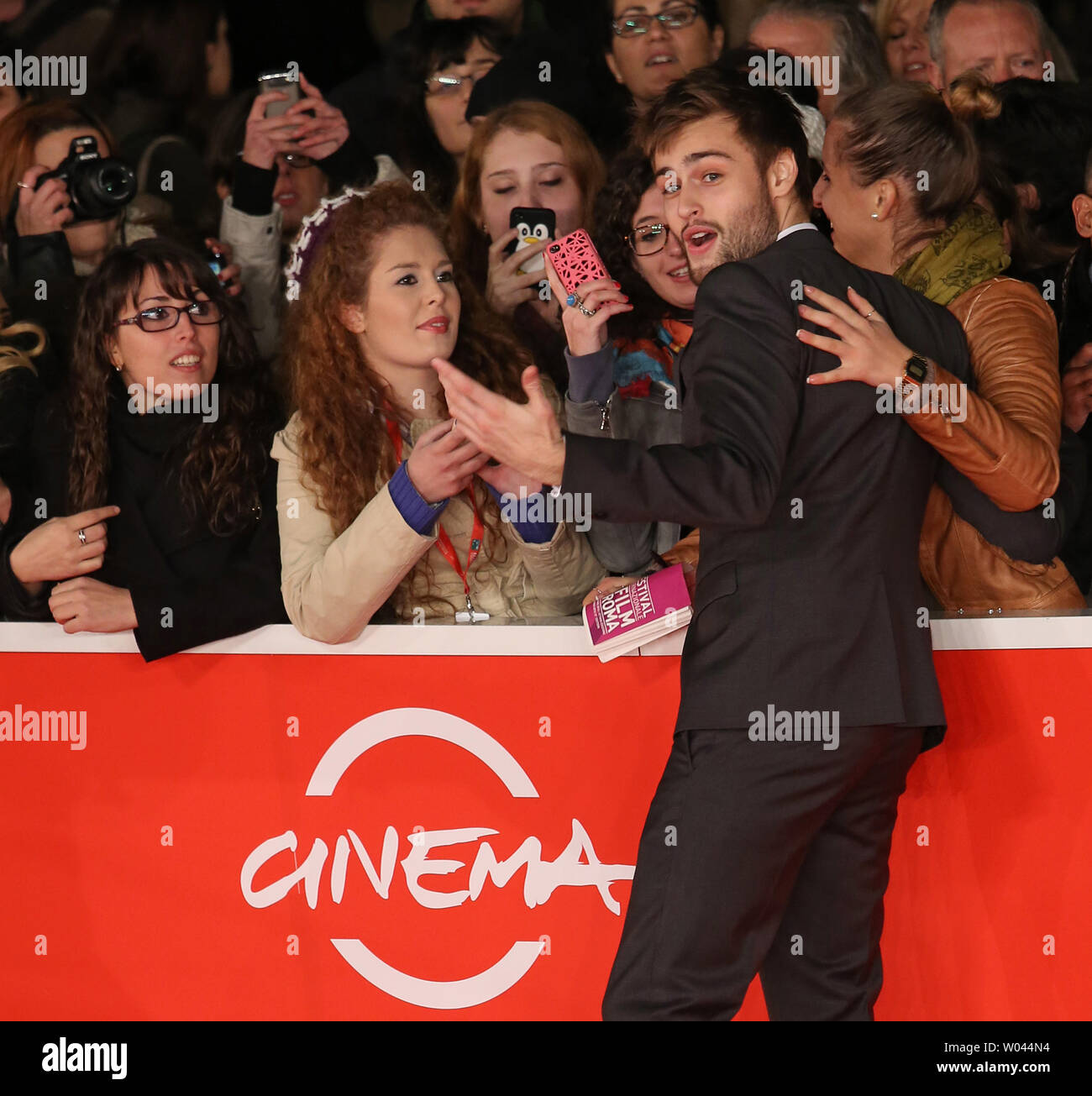 Douglas Booth arrives on the red carpet before the screening of the film 'Romeo and Juliet' during the 8th annual Rome International Film Festival in Rome on November 11, 2013.   UPI/David Silpa Stock Photo