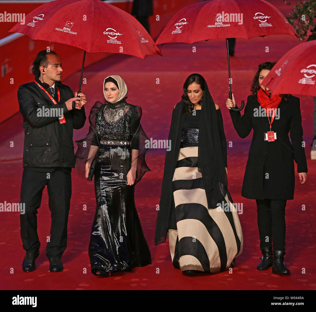 Sara El Debuch L And Dana Keilani Arrive On The Red Carpet Before The Sara El Debuch L And Dana Keilani Arrive On The Red Carpet Before The Screening Of The Film Border During The 8th Annual Rome Film Festival In Rome On November 12 2013 Upidavid Silpa W044RA 