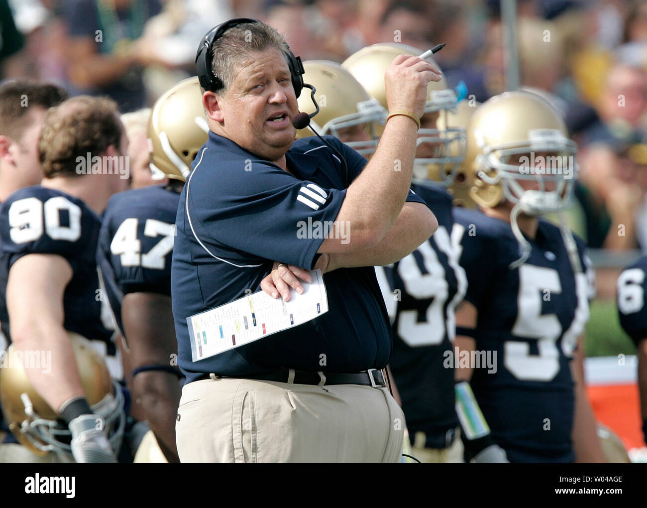 Notre dame head coach charlie hi-res stock photography and images - Alamy