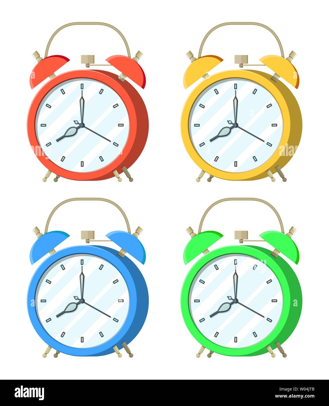 Set of alarm clock Stock Vector Image & Art - Alamy