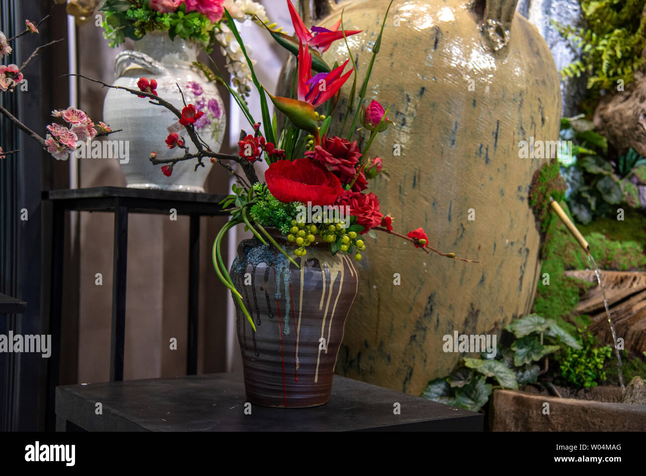 Oriental floral arrangement. Oriental flower arrangement Stock Photo Alamy