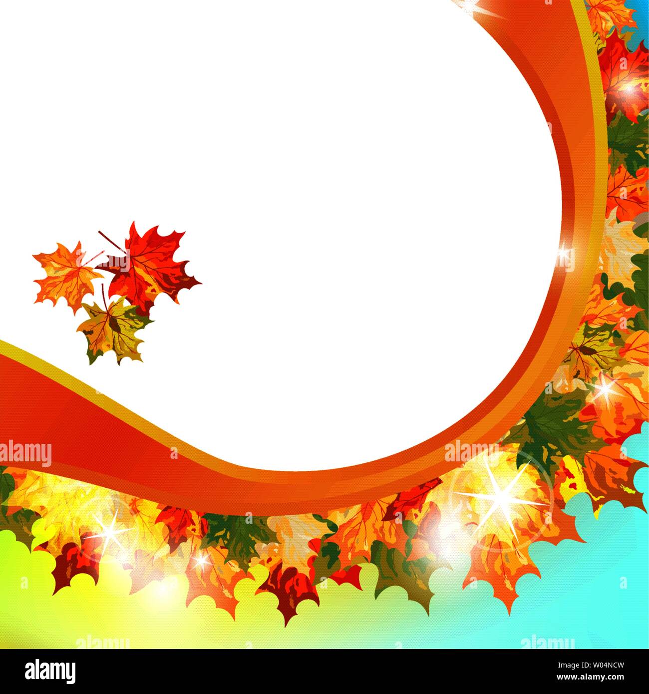 Autumn maple leaves background. Vector illustration with transparency ...