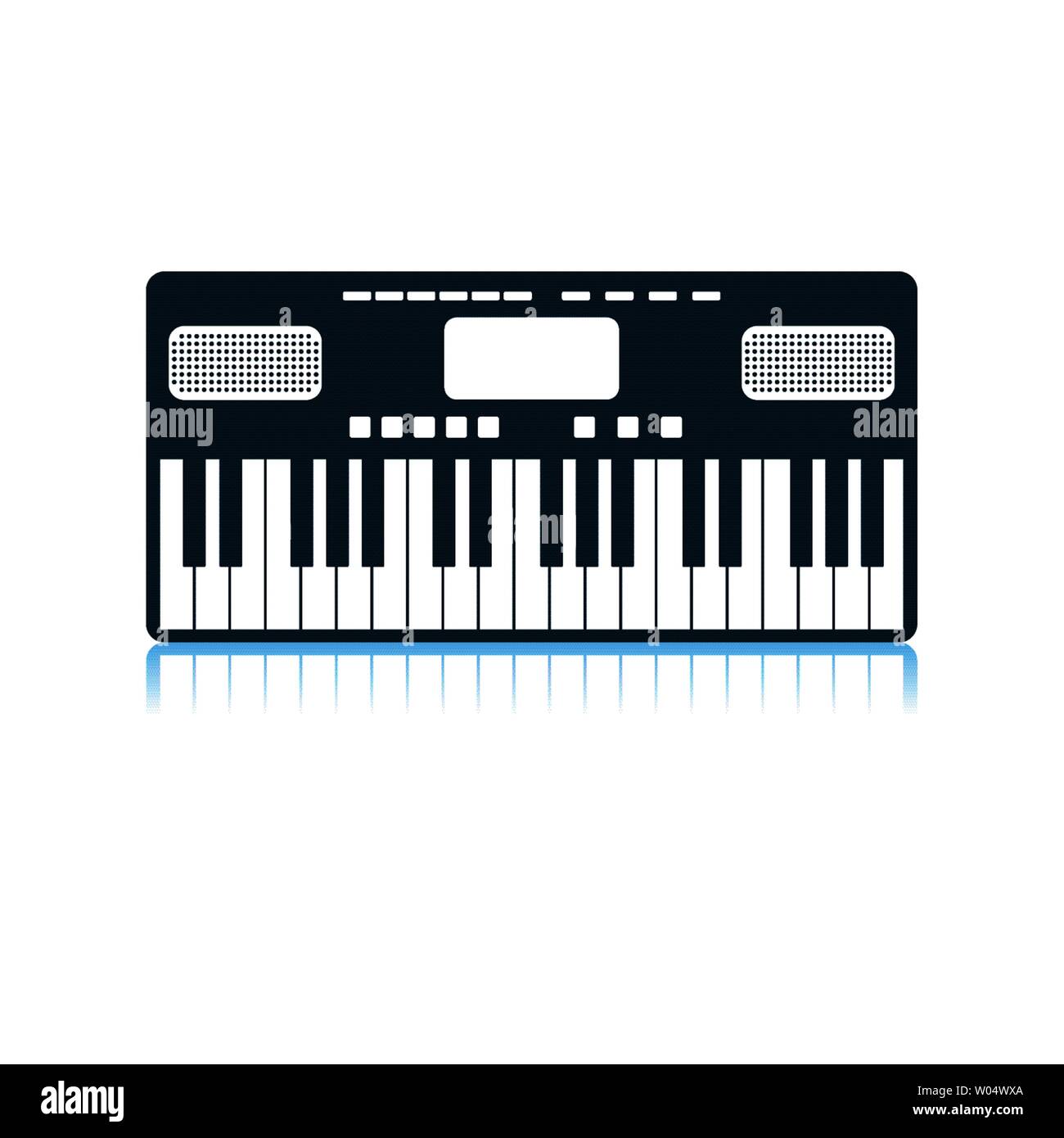 Music Synthesizer Icon Shadow Reflection Design Vector Illustration Stock Vector Image Art Alamy