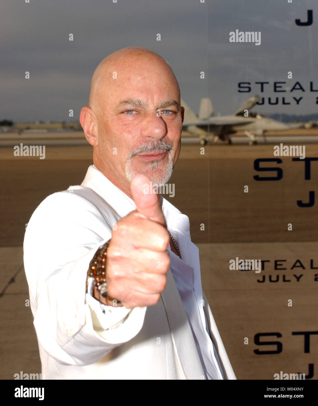 Director of the film 'Stealth' Rob Cohen arrives at the premiere on July 17, 2005 at the Naval Air Station North Island Coronado, California. Stealth opens July 29, 2005.   (UPI Photo/Michael Tweed) Stock Photo