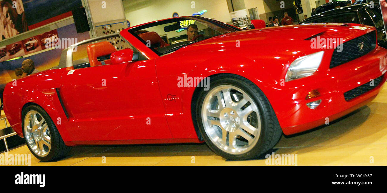 The new Ford Mustang at the 2004 San Diego International Auto Show in San Diego, California, New Year's Day, 2004.    (UPI Photo/Roger Williams) Stock Photo