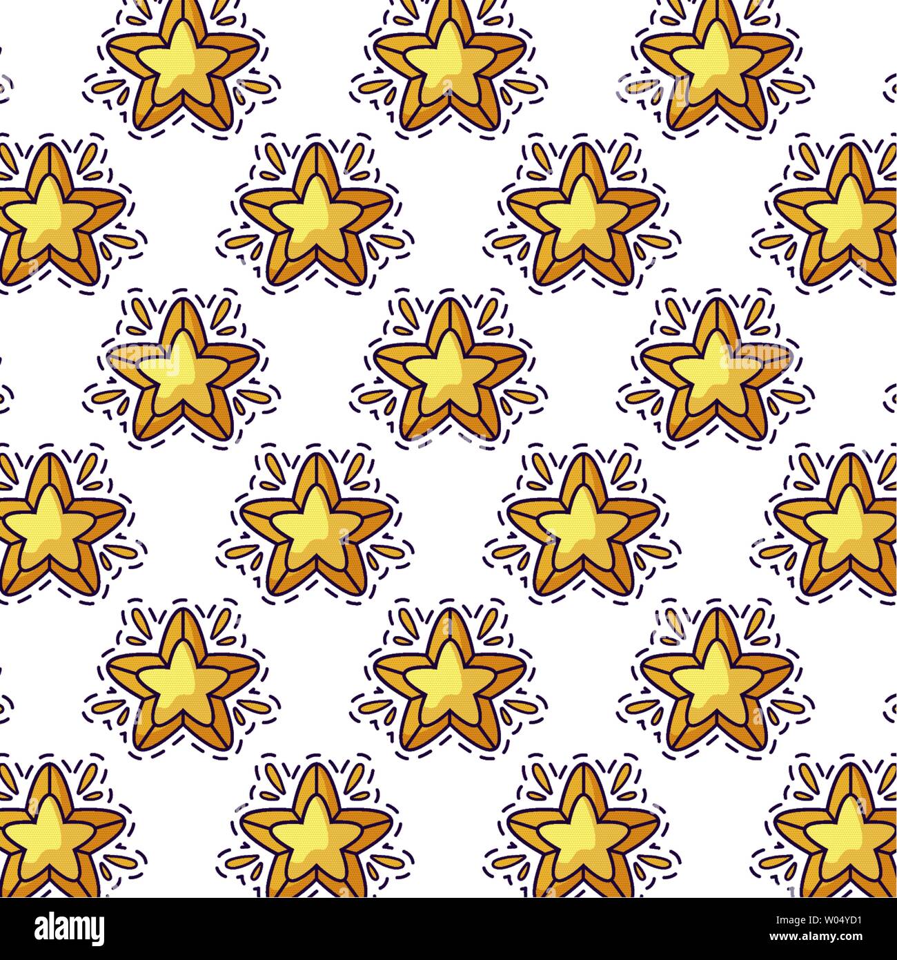 pattern patches of cute stars icon vector illustration design Stock ...