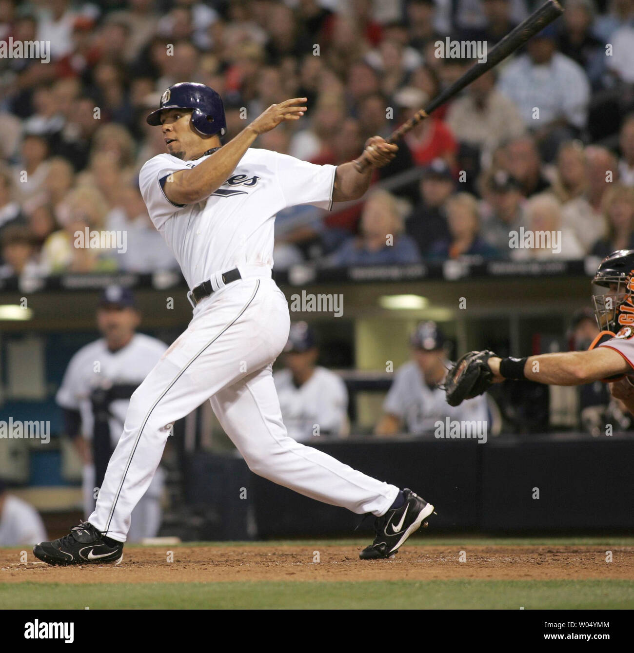 Padre rookie Ben Johnson hits a game winning double in the fourth