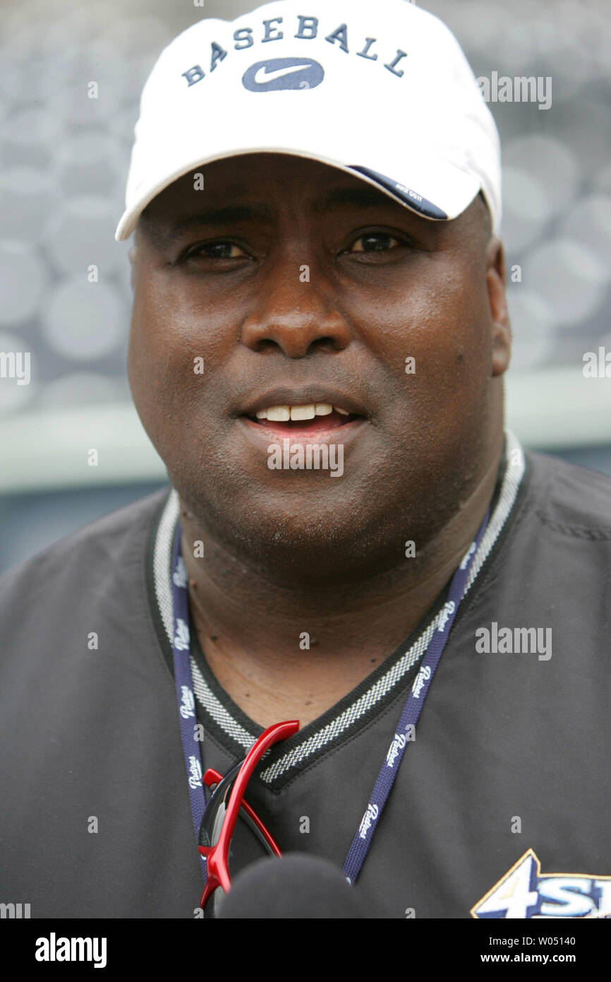 Former San Diego Padre and Hall of Fame member Tony Gwynn waits for the  game to start between the Chicago Cubs and the San Diego Padres at Petco  Park in San Diego