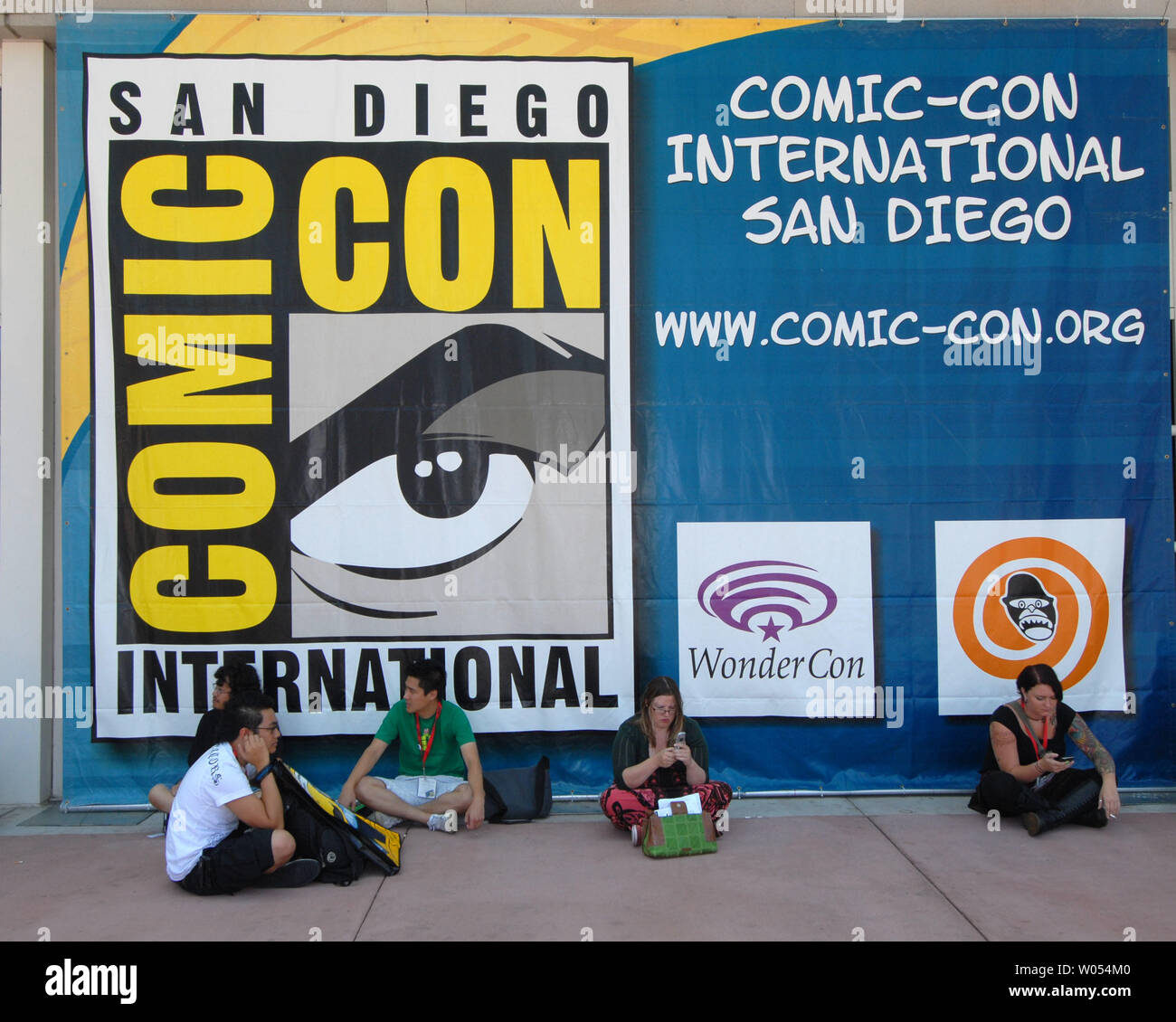 Visitors attend the 40th annual Comic-Con International, the largest comic book and pop culture event in North America, at the San Diego Convention Center on July 23, 2009. (UPI Photo/Earl Cryer) Stock Photo