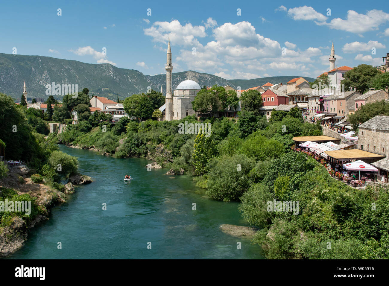 Neretva River, Mostar, Bosnia-Herzegovina Stock Photo