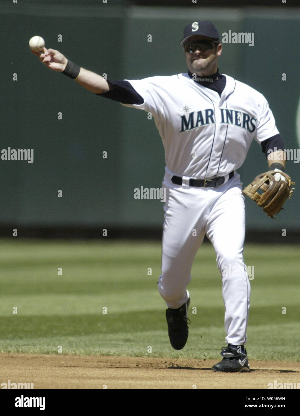 New York Yankees' shortstop Derek Jeter fields a ground ball hit by Seattle  Mariners' Joser Lopez in the second inning at Safeco Field in Seattle on  May 13, 2007. Jeter threw out
