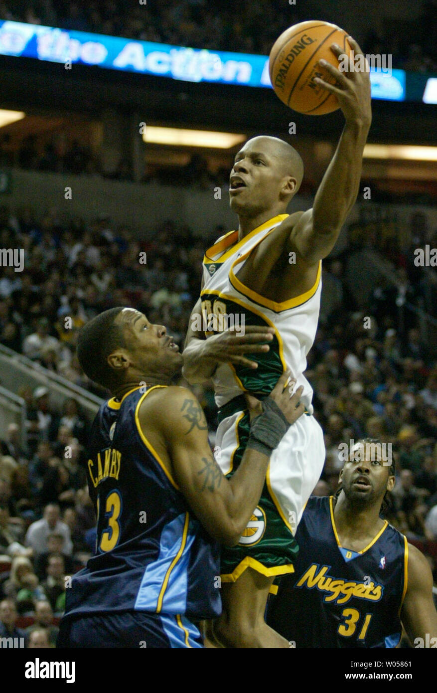 Seattle Supersonics Jersey Basketball Practice Ray Allen