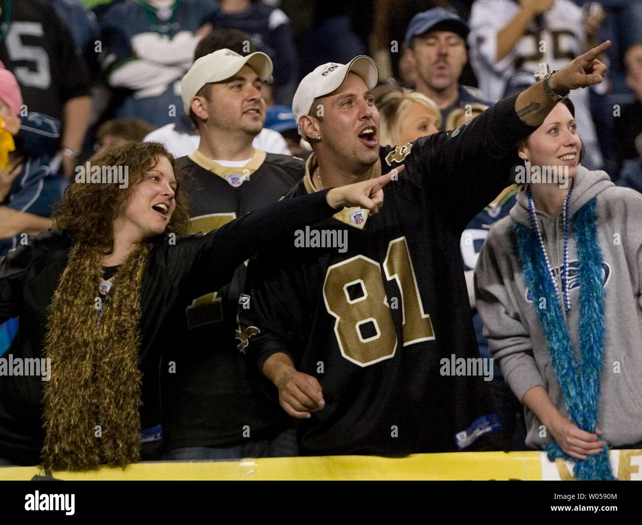 New orleans saints fans celebrate hires stock photography and images