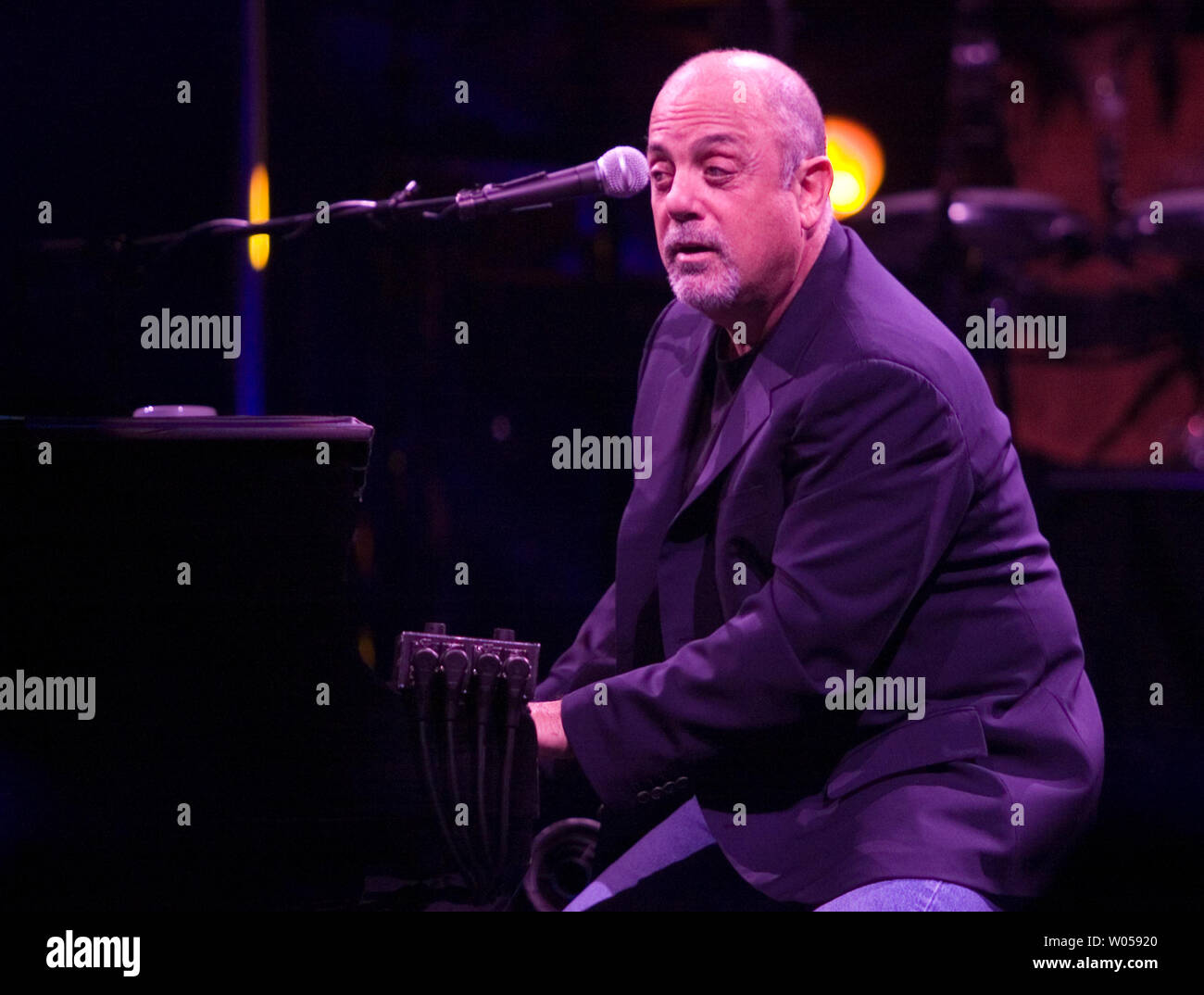 Billy Joel performs 'Piano Man" at the Key Arena in Seattle on November