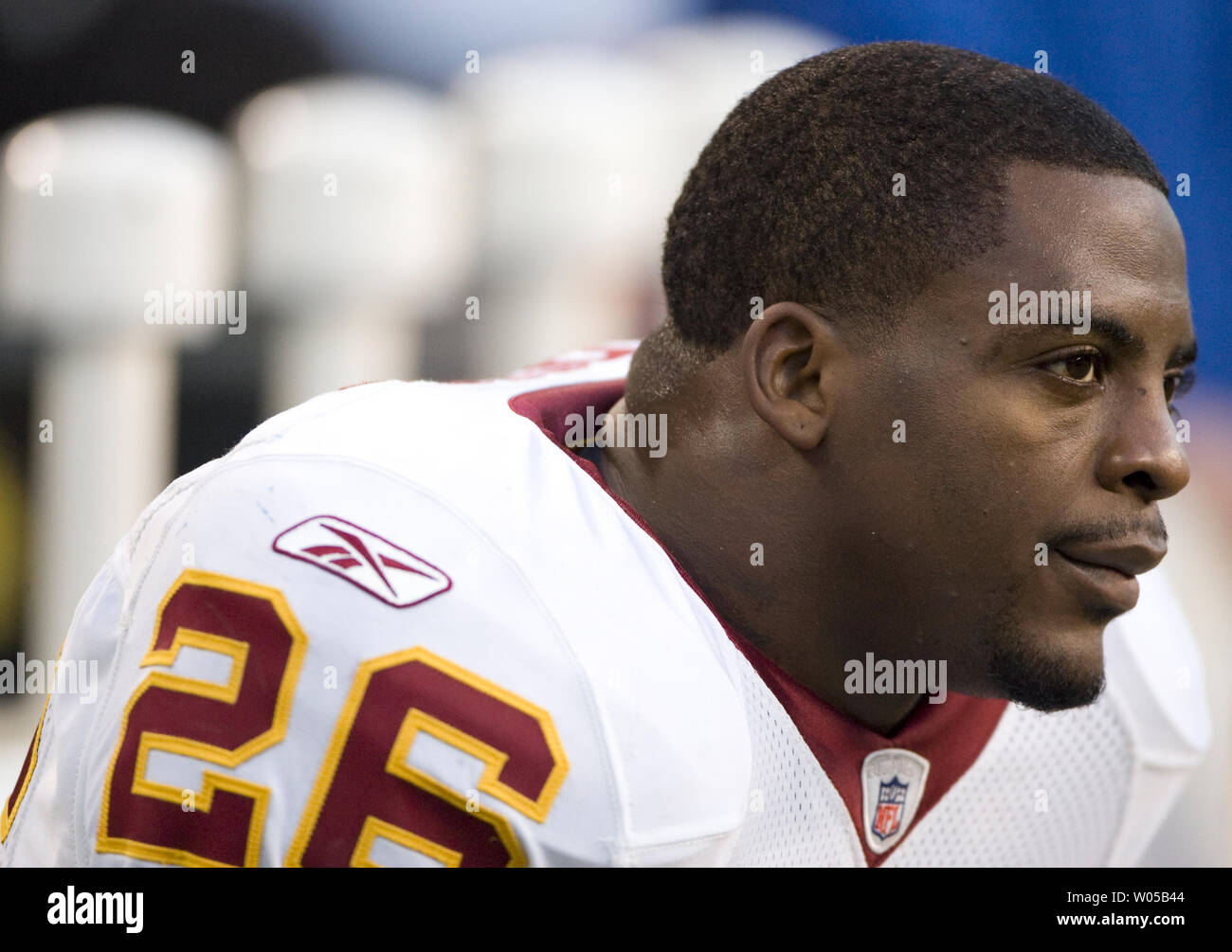 Redskins #26 Clinton Portis. The New York Giants defeated the Washington  Redskins 23-17 at Giants Stadium in Rutherford, New Jersey. (Credit Image:  © Anthony Gruppuso/Southcreek Global/ZUMApress.com Stock Photo - Alamy