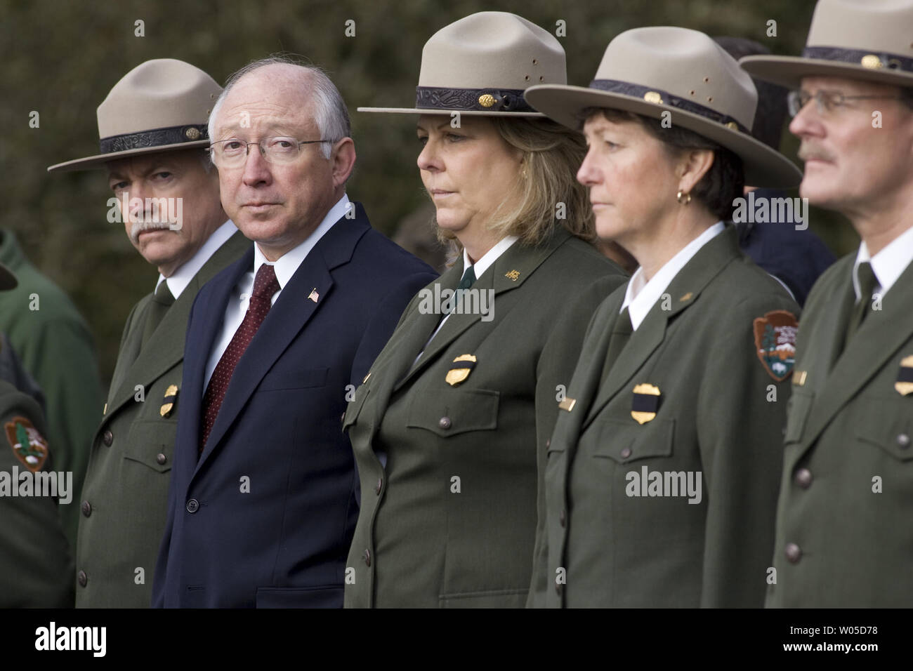Secretary Of The Interior Ken Salazar Second From Left
