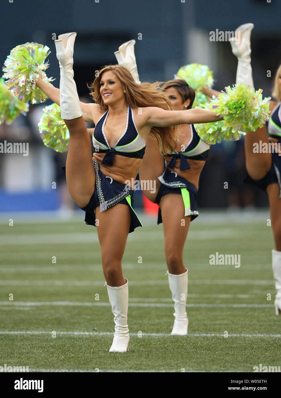 Seattle Seagals dance team performs before the Seattle Seahawks vs