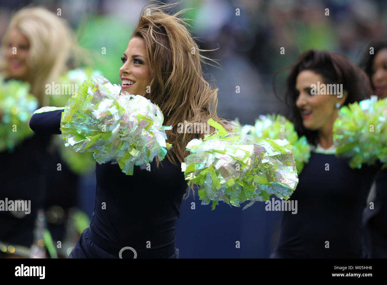 Seattle Seahawks dance Squad, The Sea Gals perform during the third quarter  in their game against the Arizona Cardinals at CenturyLink Field on  December 30, 2018 in Seattle, Washington. Seattle Seahawks beat