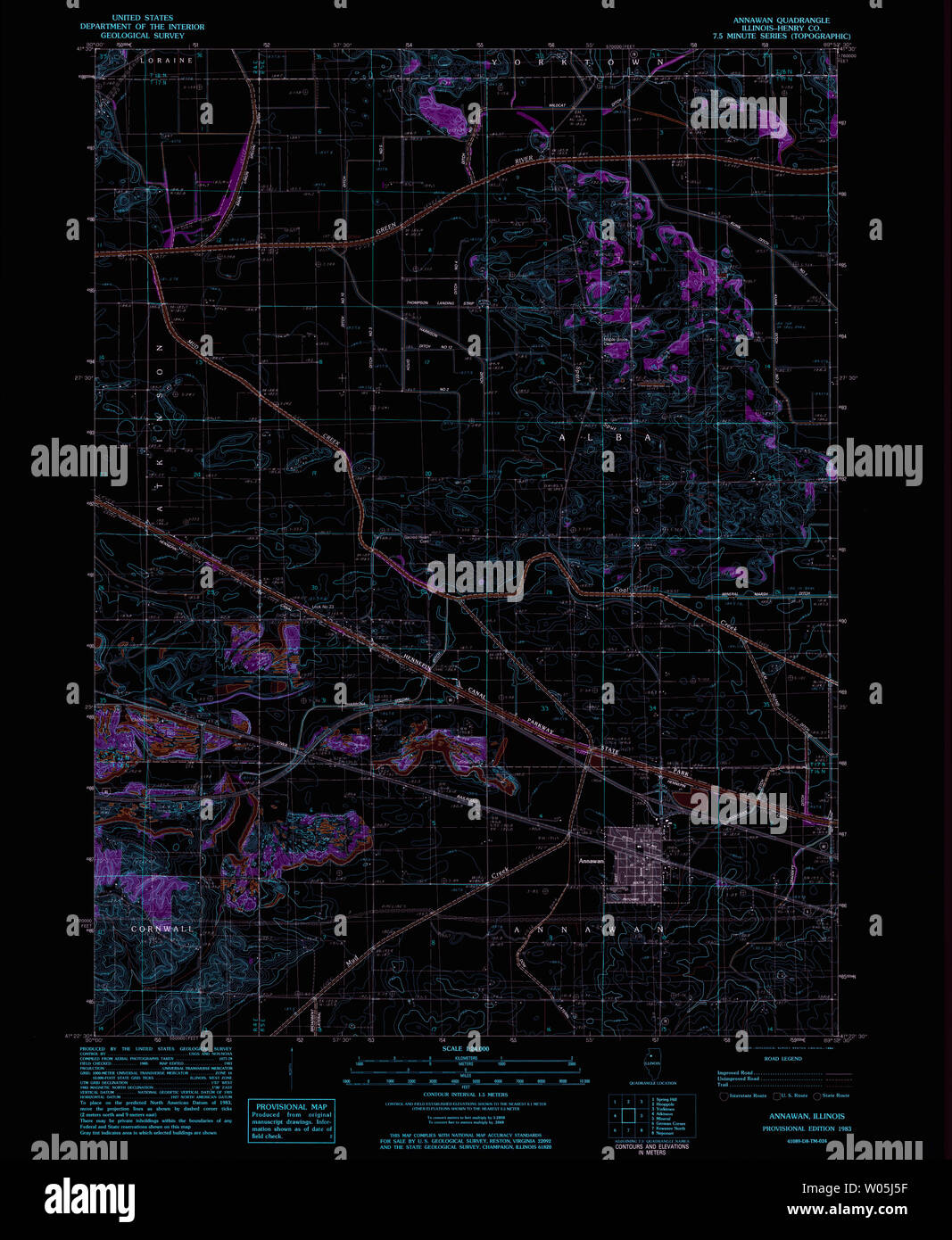 Annawan illinois map hires stock photography and images Alamy