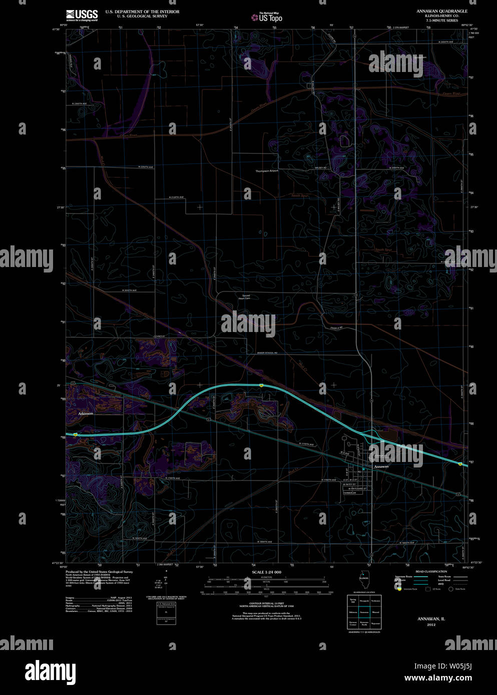 Annawan illinois map hires stock photography and images Alamy