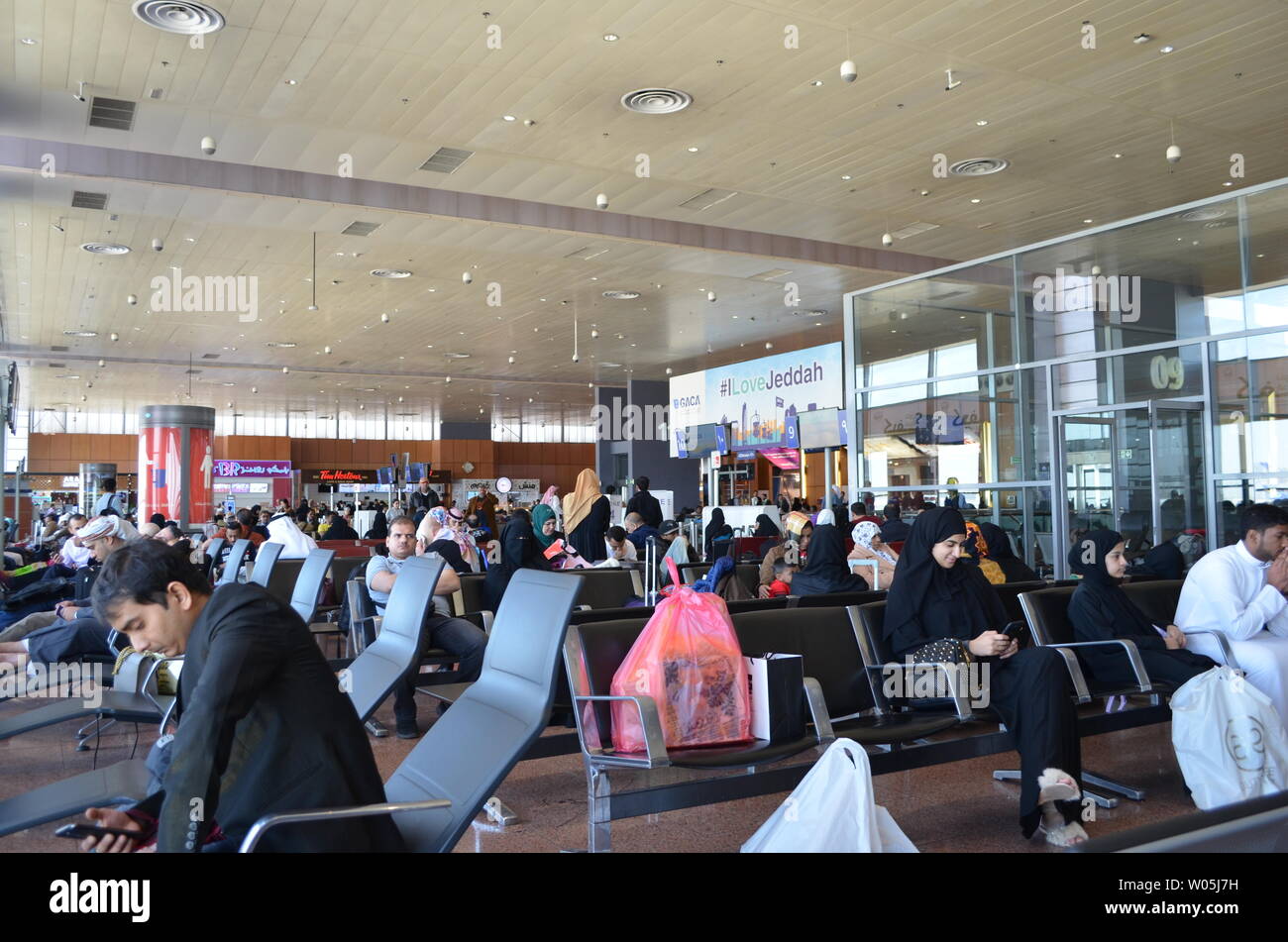 Jeddah, Saudi Arabia, Airport Terminal Stock Photo